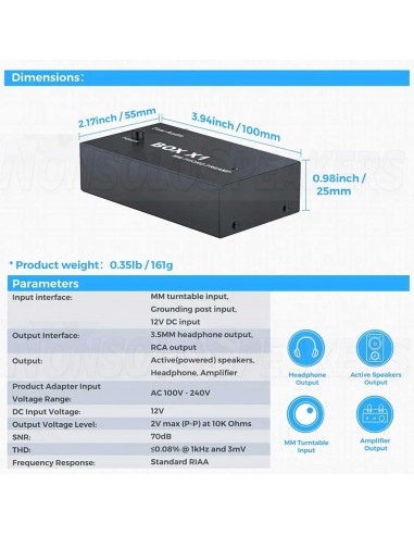 Fosi Audio BOX X1 MM Phono Preamplifier