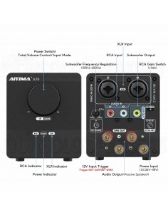 Aiyima A70 2+1ch Class D Amplifier 2x300W 4ohm 2