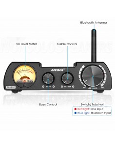 Aiyima A08PRO Bluetooth Class D Amplifier 2x300W 4ohm input RCA 2