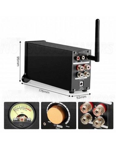 Aiyima A02 Bluetooth Class D Amplifier 2x100W 4 ohm RCA input with 24V power supply