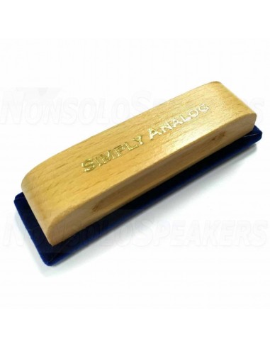 Simply Analog Antistatic velvet brush with wooden handle