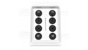 Audio Selection SMALL CONE & DISC Black set of 4