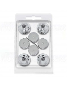 Audio Selection LARGE CONE & DISC Silver set of 4 2