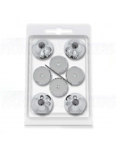 Audio Selection LARGE CONE & DISC Silver set of 4