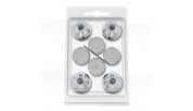 Audio Selection LARGE CONE & DISC Silver set of 4