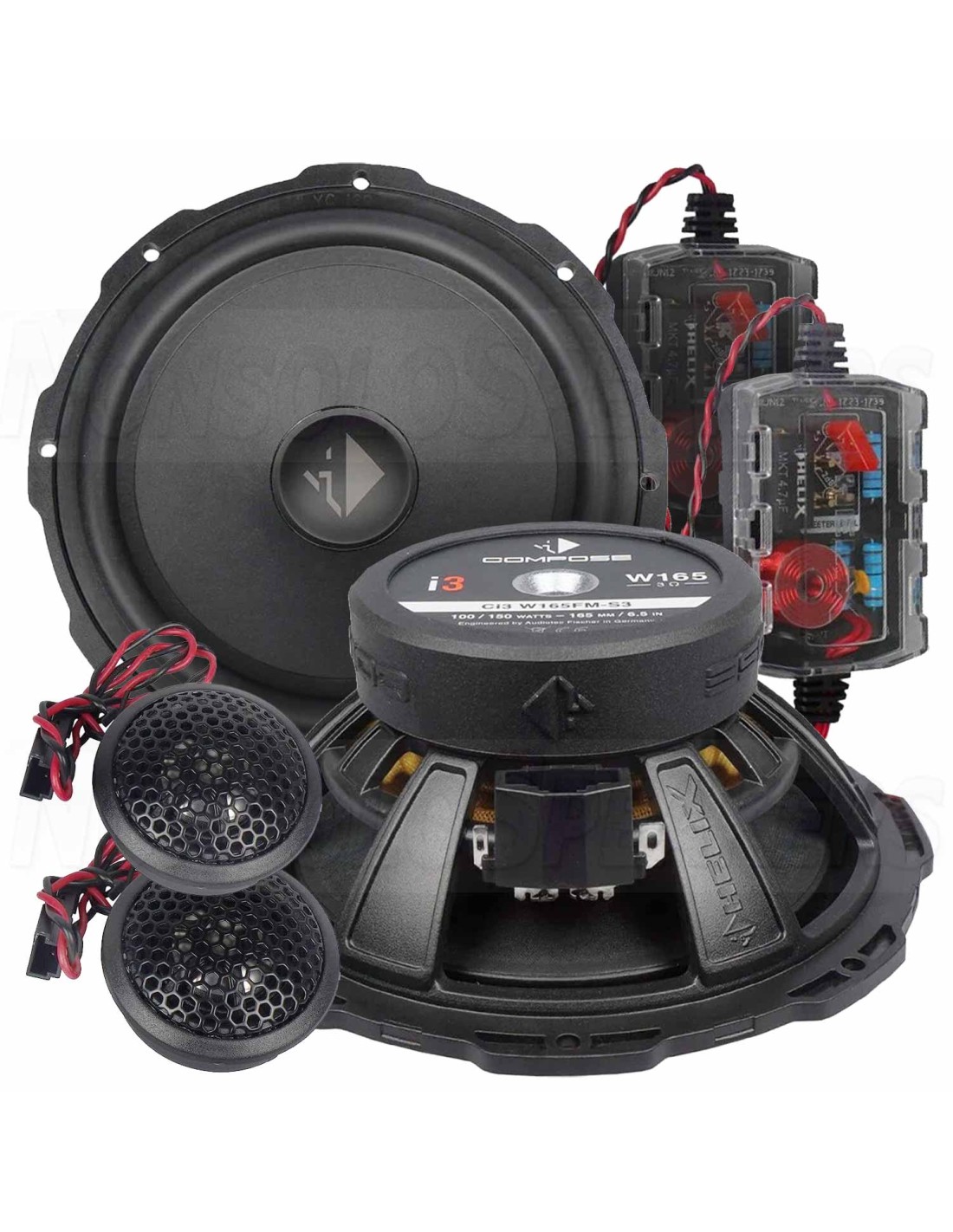 Dynavox 3-Way Speaker Set Zwart 100 Watt - Compacte Luidsprekers Voor Thuisbioscoop En Buiten