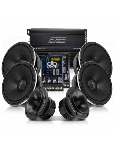 Deaf Bonce AP-61AC PRO AMP Kit, 6 speakers + crossover + amp