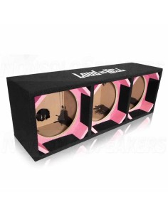 Loud as Hell 3x12" Kick Pink enclosure for midwoofers.