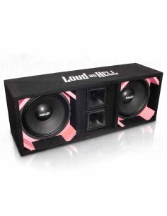 Loud as Hell Chaos PRO 2x10" speaker box Pink