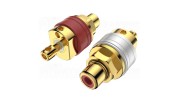 Viborg RC102G  RCA panel 36.5mm GOLD - Screw tightening (PAIR)