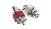 Viborg RC102R  RCA panel 36.5mm RHODIUM - Screw tightening (PAIR)