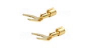 AUDIKOM TC35 - Gold Plated Pure Copper Fork 6-8mm Pair