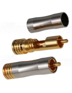 AUDIKOM RC09 - Pair of gold-plated RCA connectors - Cable: Ø 10.2mm - Solder connection