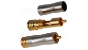 AUDIKOM RC09 - Pair of gold-plated RCA connectors - Cable: Ø 10.2mm - Solder connection