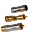 AUDIKOM RC09 - Pair of gold-plated RCA connectors - Cable: Ø 10.2mm - Solder connection