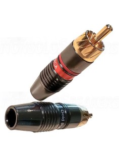 AUDIKOM RC26 - Pair of gold-plated RCA connectors - Cable: Ø 6.5mm - Solder connection