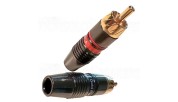 AUDIKOM RC26 - Pair of gold-plated RCA connectors - Cable: Ø 6.5mm - Solder connection
