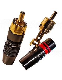AUDIKOM RC26 - Pair of gold-plated RCA connectors - Cable: Ø 6.5mm - Solder connection 2