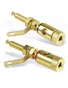Gold Binding Post Banana Jack Pair Extra Long Shaft with Solder Tabs