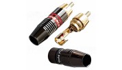AUDIKOM RC27 - Pair of gold-plated RCA connectors - Cable: Ø 8.0mm - Solder connection