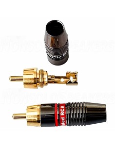 AUDIKOM RC27 - Pair of gold-plated RCA connectors - Cable: Ø 8.0mm - Solder connection 2