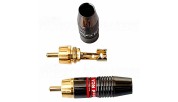AUDIKOM RC27 - Pair of gold-plated RCA connectors - Cable: Ø 8.0mm - Solder connection