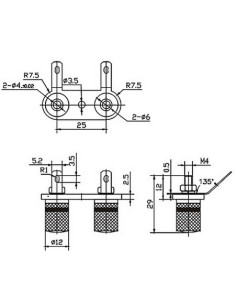 Terminal block for speakers PK2-LS B+R 2