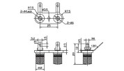 Terminal block for speakers PK2-LS B+R