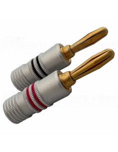 AUDIKOM BN17 - Pair of Bananas - 24k Gold Plated - for 5.0mm Cable