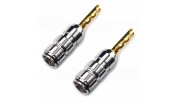 AUDIKOM BN08 - Pair of Bananas - 24k Gold Plating - for 5.0mm Cable