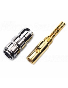 AUDIKOM BN08 - Pair of Bananas - 24k Gold Plating - for 5.0mm Cable 2