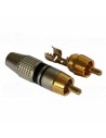 AUDIKOM RC22  - RCA Connectors - Cable: Ø6.2mm - Delrin Insulation, 24k Gold Plated - Soldering Tightening -Pair-