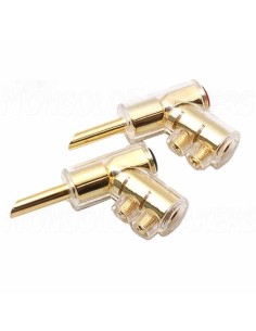 BANANA PLUG  BN44 -  45° gold-plated angled - 7mm - Pair -
