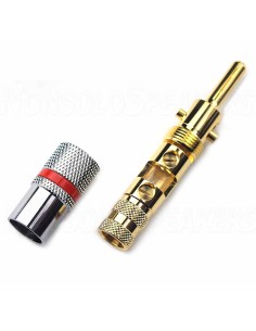 AUDIKOM BN01 - Expanding Banana Plugs - 24k Gold Plated - for 9.0mm Cable - Pair 2