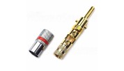 AUDIKOM BN01 - Expanding Banana Plugs - 24k Gold Plated - for 9.0mm Cable - Pair