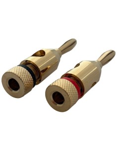 AUDIKOM BN06 - Bananas - 24k Gold Plated - for 7.5mm Cable - PAIR 2