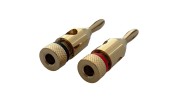 AUDIKOM BN06 - Bananas - 24k Gold Plated - for 7.5mm Cable - PAIR