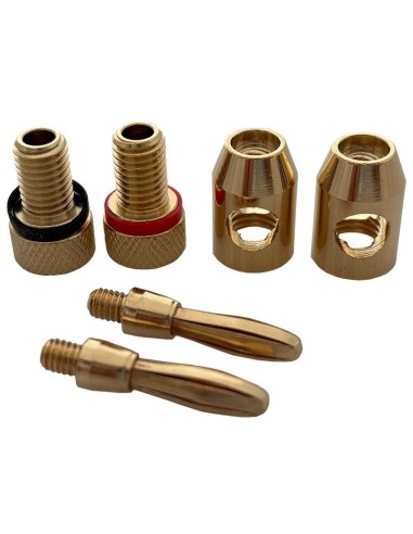 AUDIKOM BN06 - Bananas - 24k Gold Plated - for 7.5mm Cable - PAIR