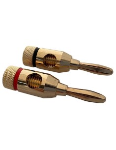 AUDIKOM BN06 - Bananas - 24k Gold Plated - for 7.5mm Cable - PAIR