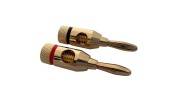 AUDIKOM BN06 - Bananas - 24k Gold Plated - for 7.5mm Cable - PAIR