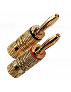 AUDIKOM BN07 - Bananas - 24k Gold Plated - for 4.6mm Cable -Pair