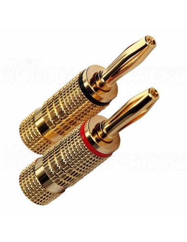 AUDIKOM BN07 - Bananas - 24k Gold Plated - for 4.6mm Cable -Pair