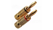AUDIKOM BN07 - Bananas - 24k Gold Plated - for 4.6mm Cable -Pair