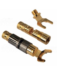 AUDIKOM TC01 - forks with screw-on head - 24k gold plating - 6.2mm hole - Pair