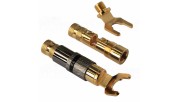 AUDIKOM TC01 - forks with screw-on head - 24k gold plating - 6.2mm hole - Pair