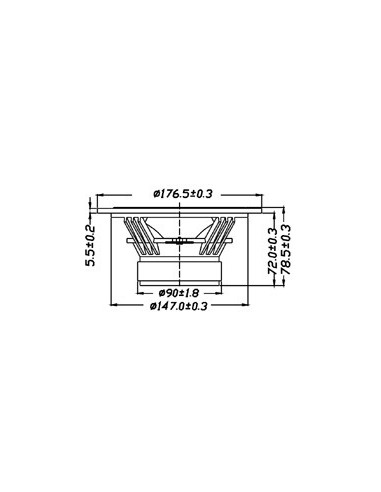 W6-623I 6,5" Woofer Tang Band 8 ohm