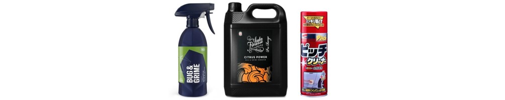 Car cosmetics for pre-washing and insect removal