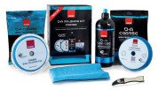 Set of discs and pastes for polishing car paint