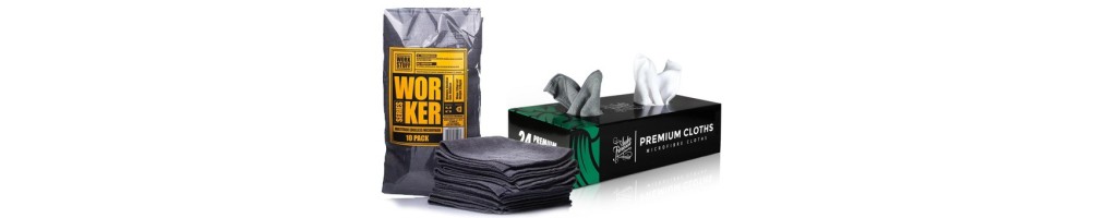 Microfiber cloths for cleaning waxes and sealants