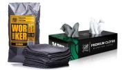 Microfiber cloths for cleaning waxes and sealants